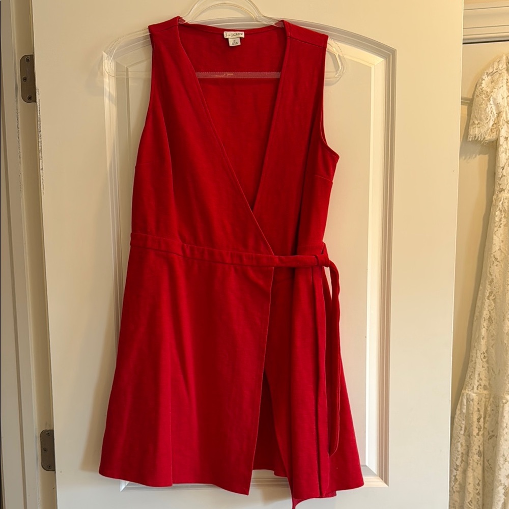 J. Crew Red Wrap Dress